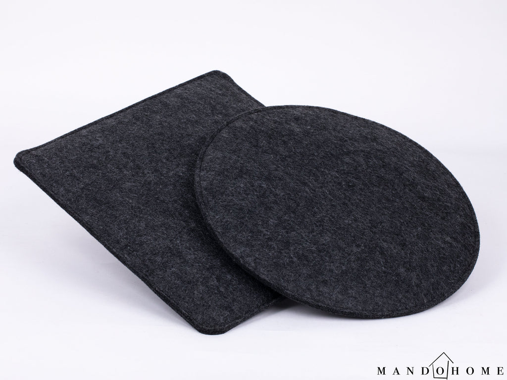 Comfortable Multi-Color Felt Seat Cushion - Handmade Floor Pillow for Indoor and Outdoor Use