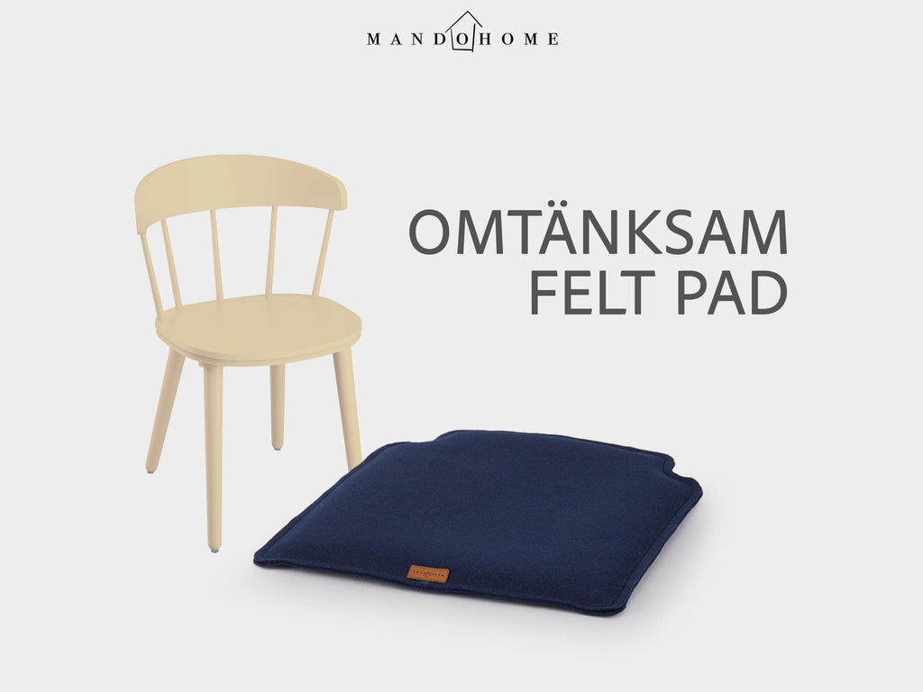 Omtanksam Chair Cushion – Felt Seat Pad with Non Slip Option