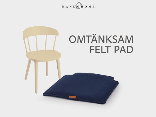 Foam-Filled Felt Chair Cushion – Custom Size, 36 Colors