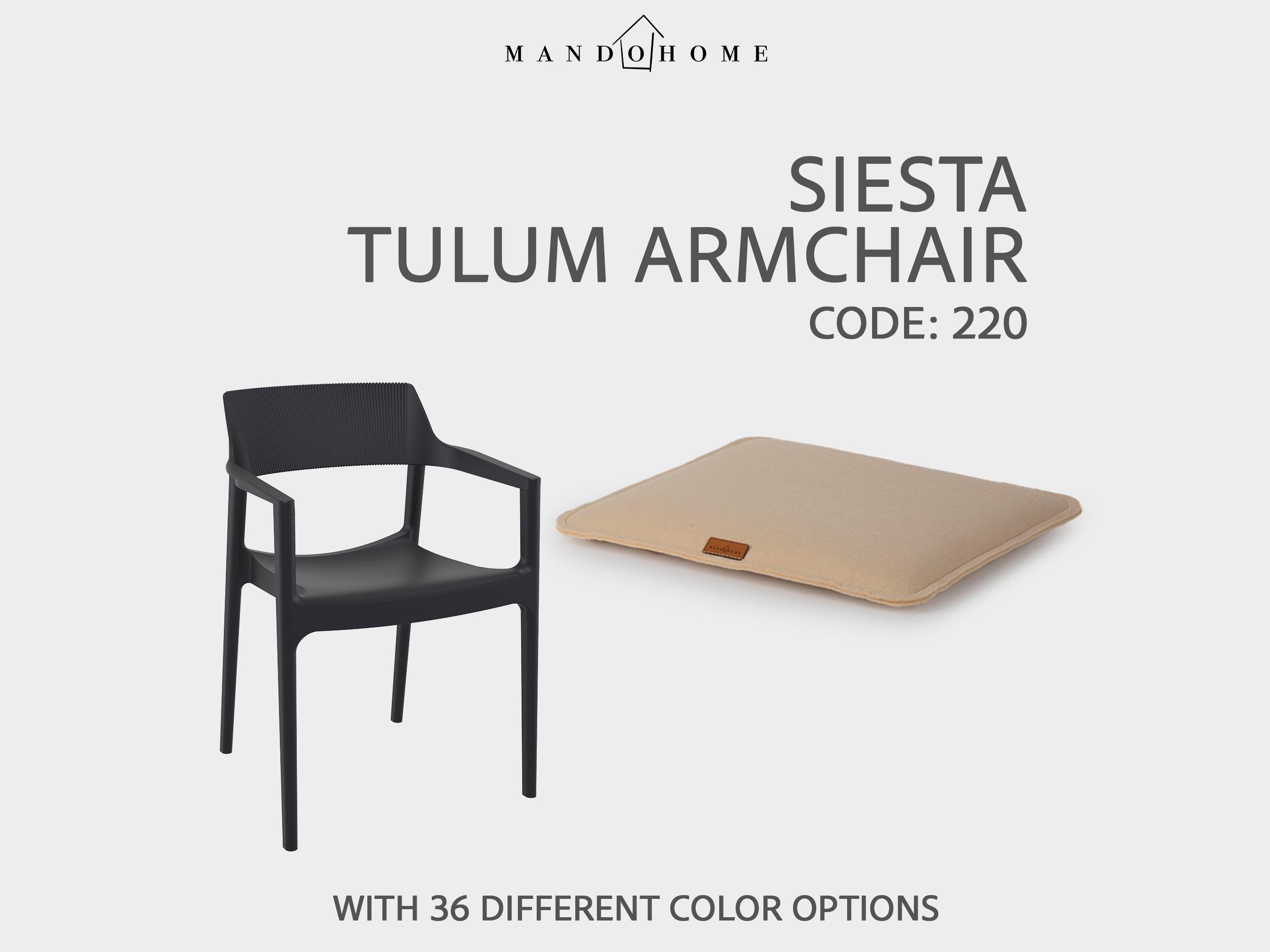 Custom Felt Cushion for Sies Tulum Armchair | 36 Colors, Comfortable, Durable, Fast Shipping