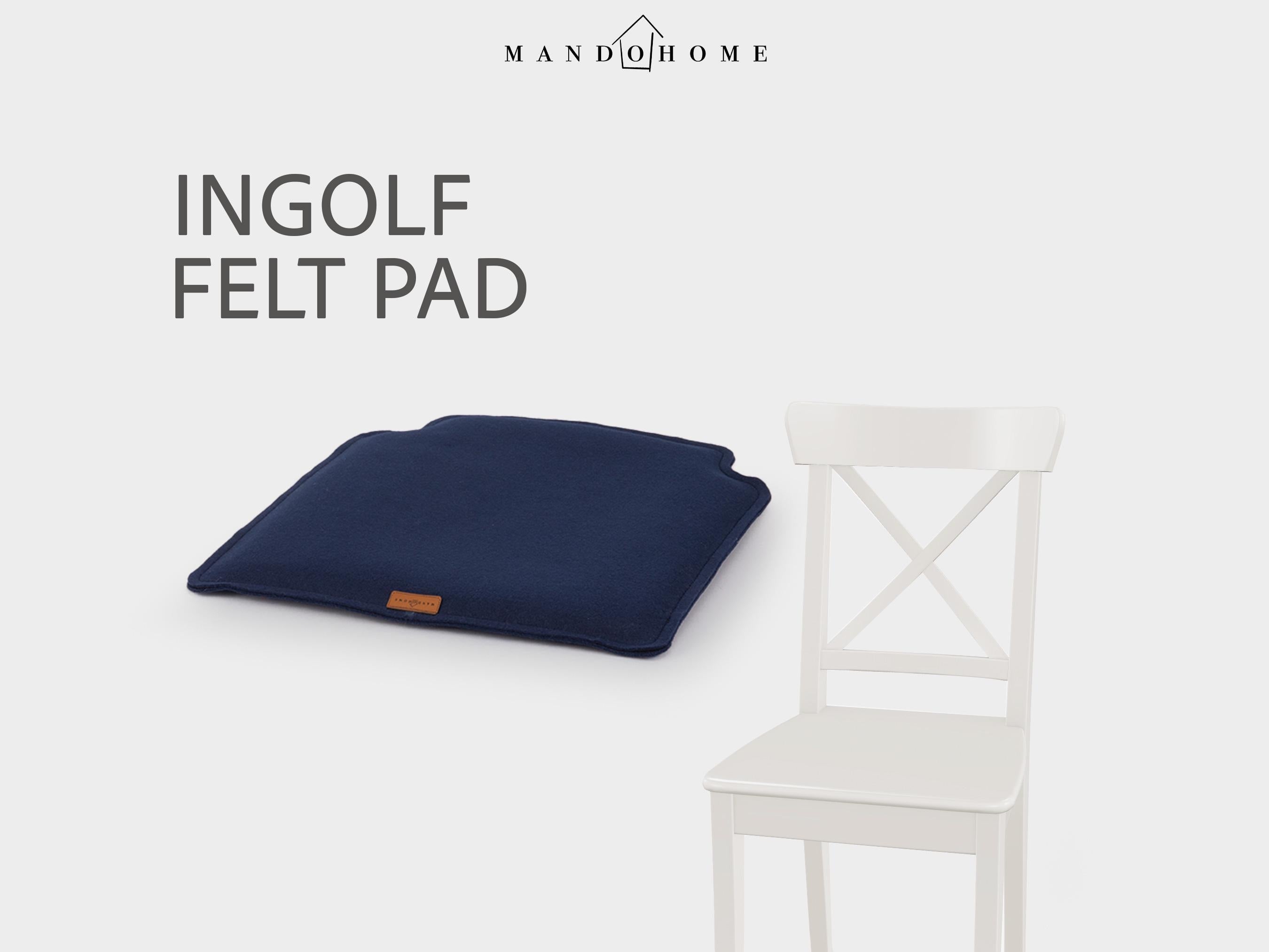 Felt Ingolf Chair Cushion – Custom Size, Wipeable Seat Pad