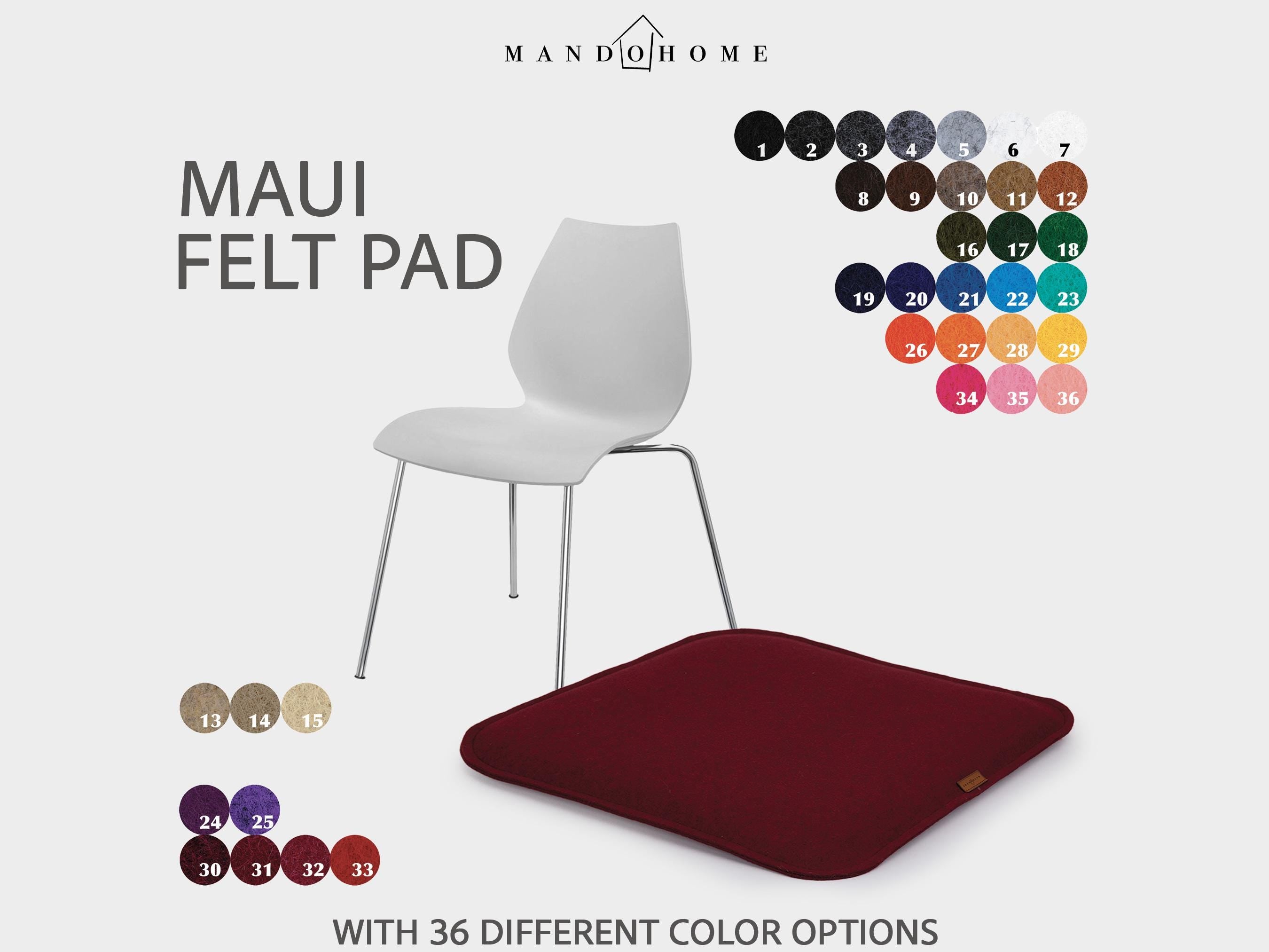 Customizable Felt Seat Cushion for Maui Chair - 36 Colors, Comfort & Protection