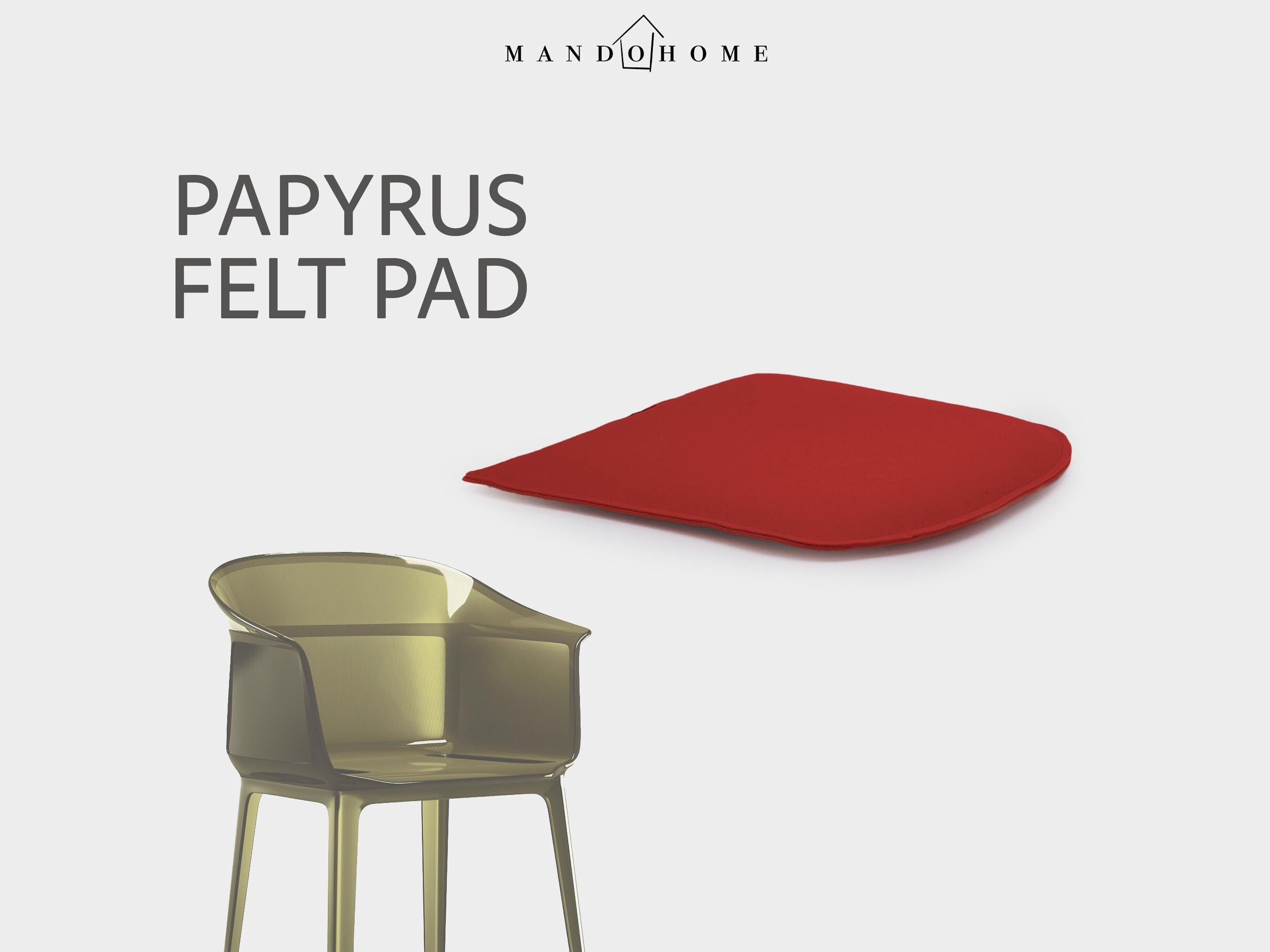 Custom Felt Papyrus Chair Cushion: Wipeable, Durable, 36 Colors