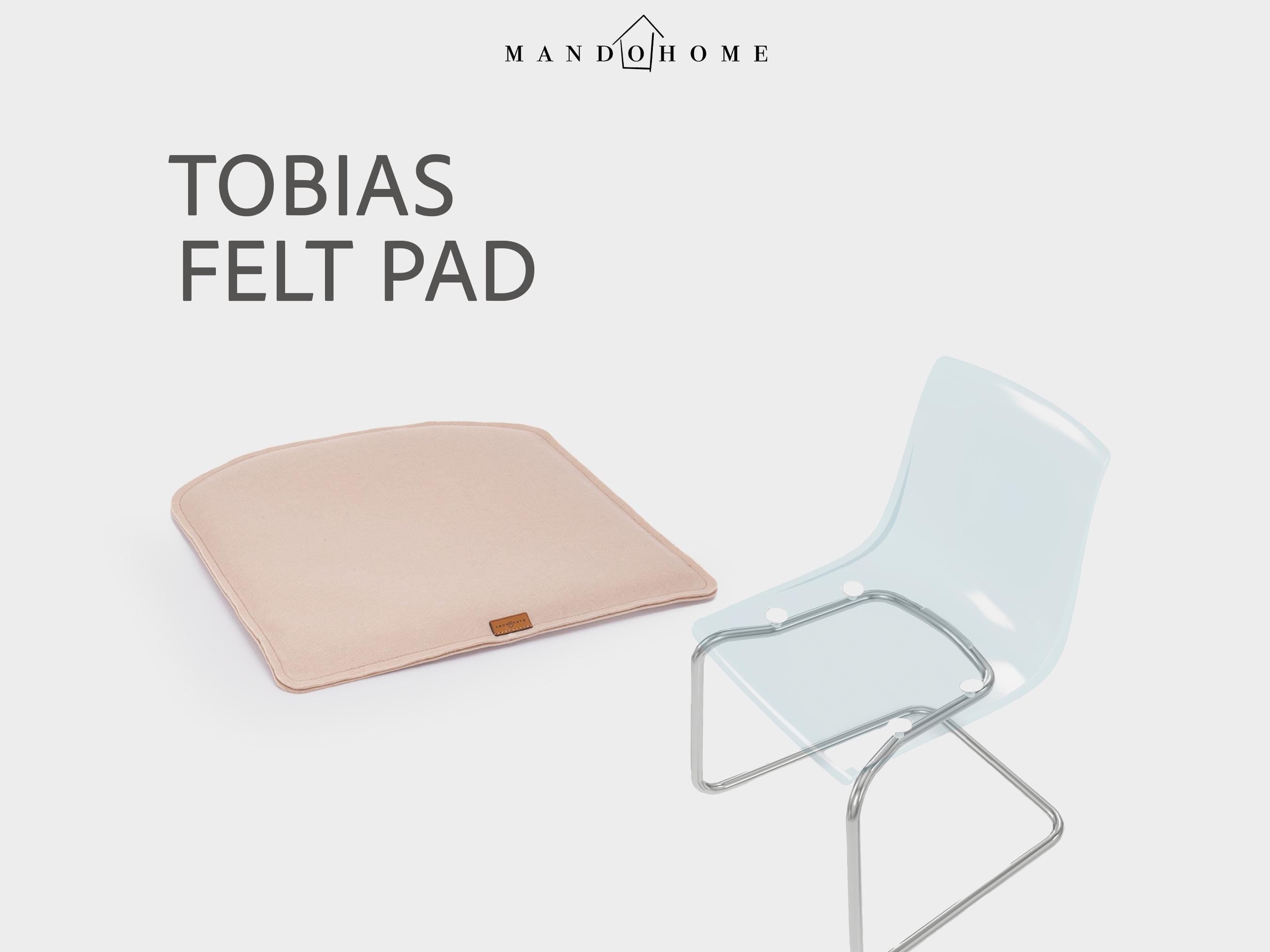 Tobias Chair Felt Pad: Foam-Filled Seat Protector, 36 Colors, Easy-Clean Durable Design