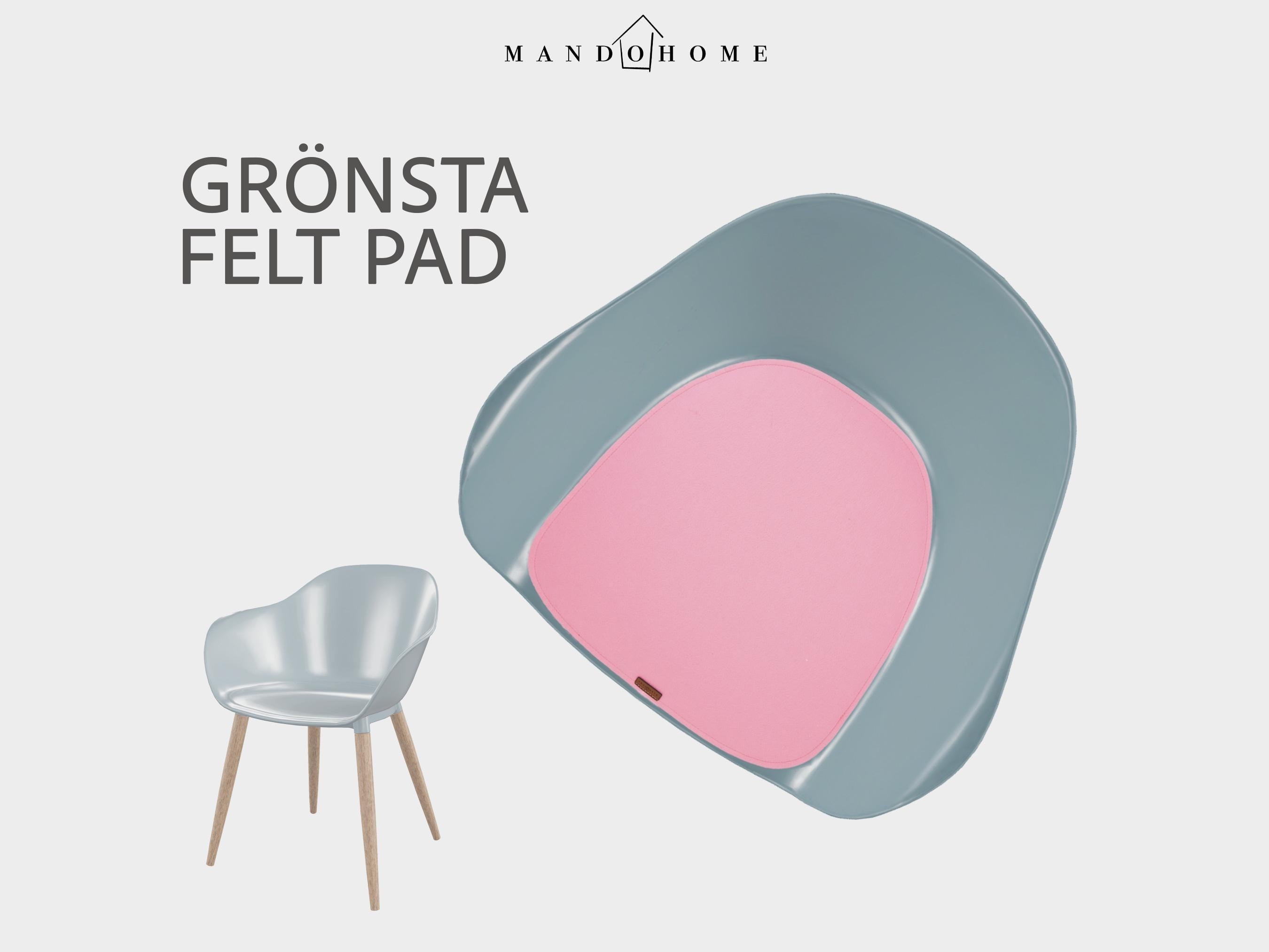 Customizable Felt Seat Cushion for Ike. Grönsta Chair - 36 Colors, Comfort & Protection