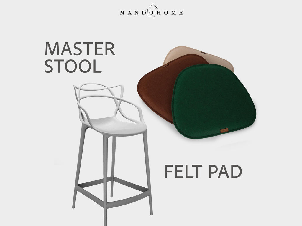 Masters Stool Chair Cushion – Felt Seat Pad with Non Slip Option
