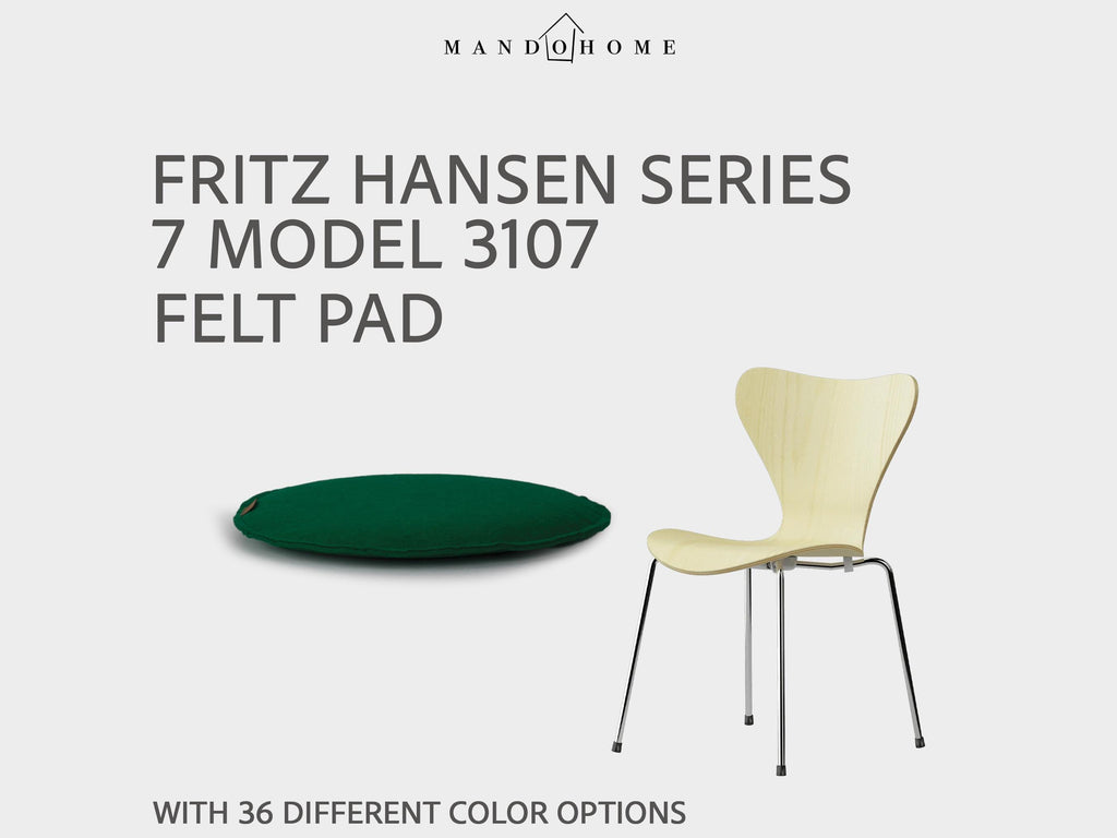 Fritz Hansen Series 7 Chair Cushion – 3107 Felt Pad, Custom Size