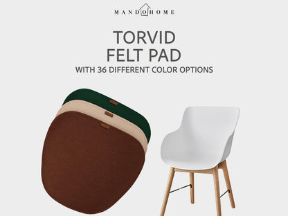 Torvid Chair Cushion – Felt Seat Pad with Non Slip Option