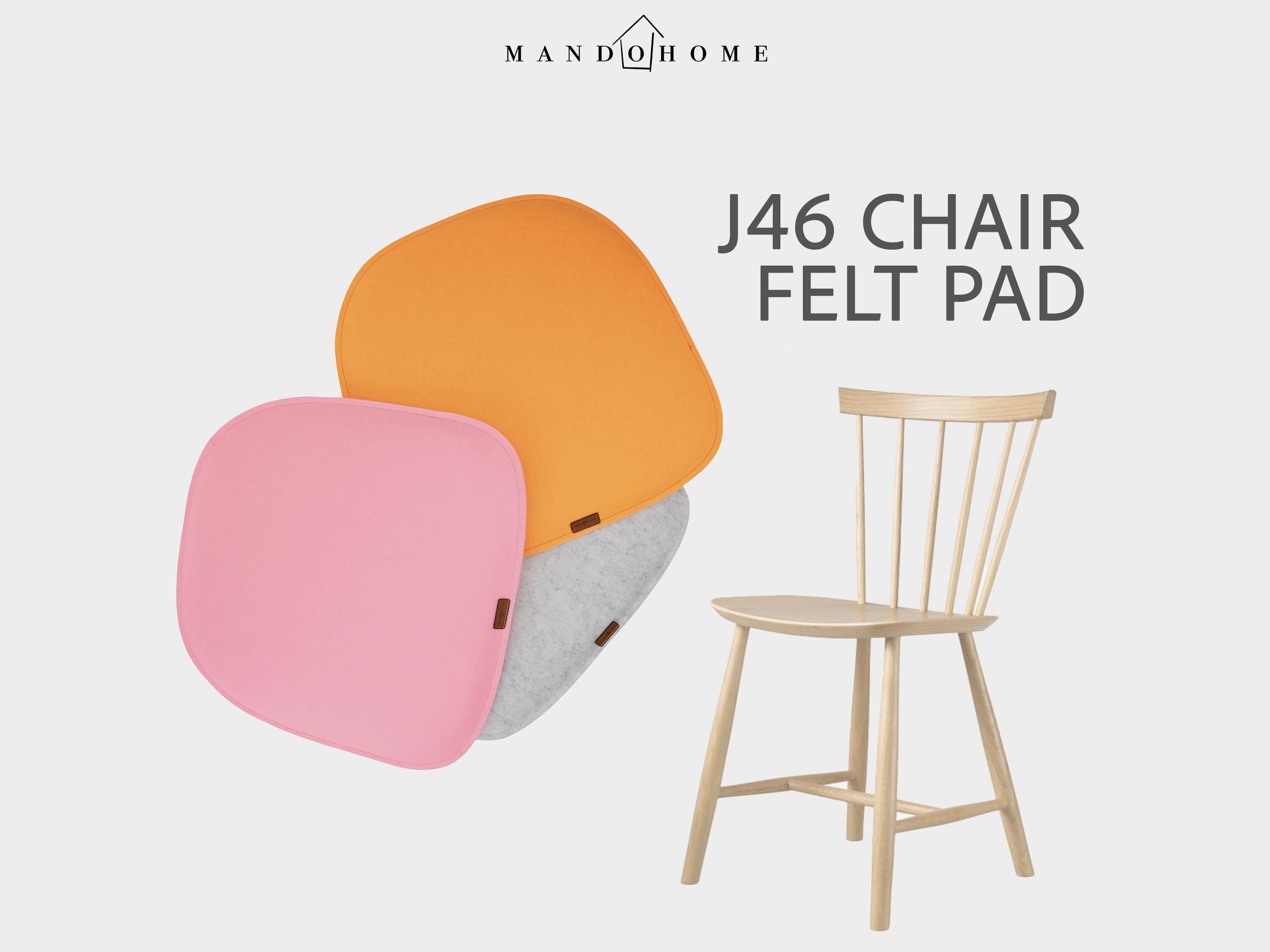 Customizable Felt Seat Cushion for FDB Mobl. J46 Chair - 36 Colors, Comfort & Protection