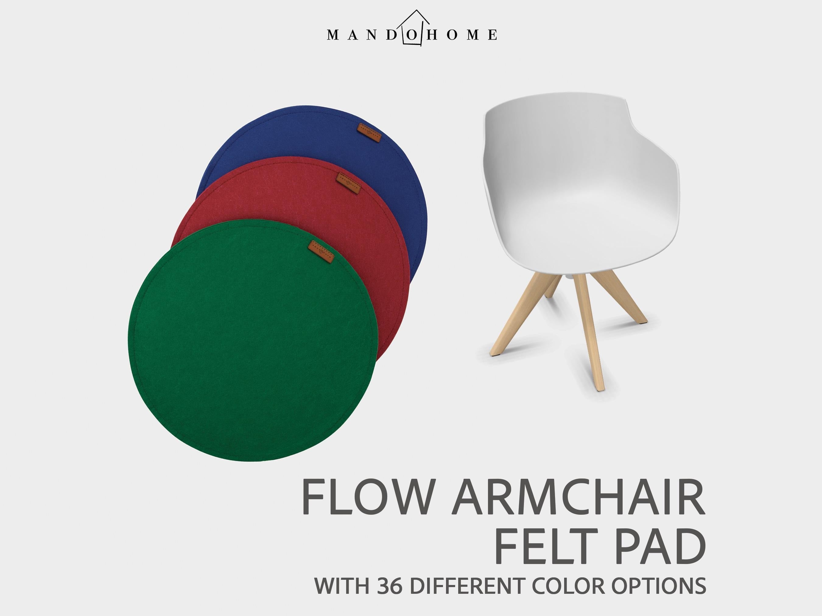 Flow Chair Felt Cushion – Foam Filled, Custom Size, 36 Colors