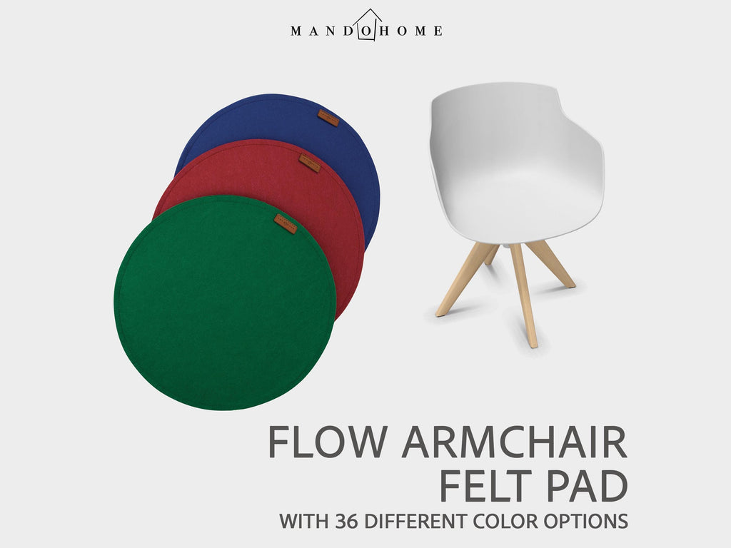 Flow Chair Cushion – Foam-Filled Felt Pad, Custom Size