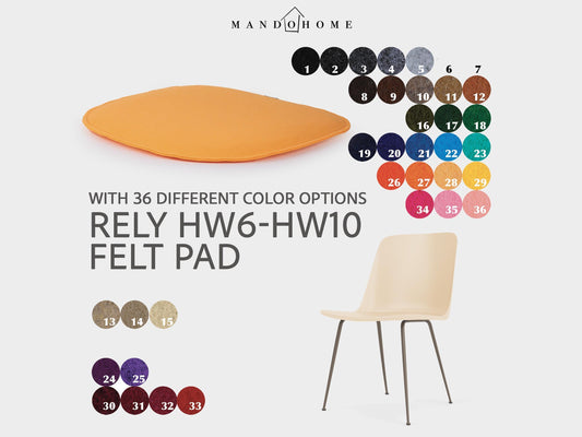 Rely HW6 HW10 Chair Cushion – Felt Seat Pad with Non Slip Option