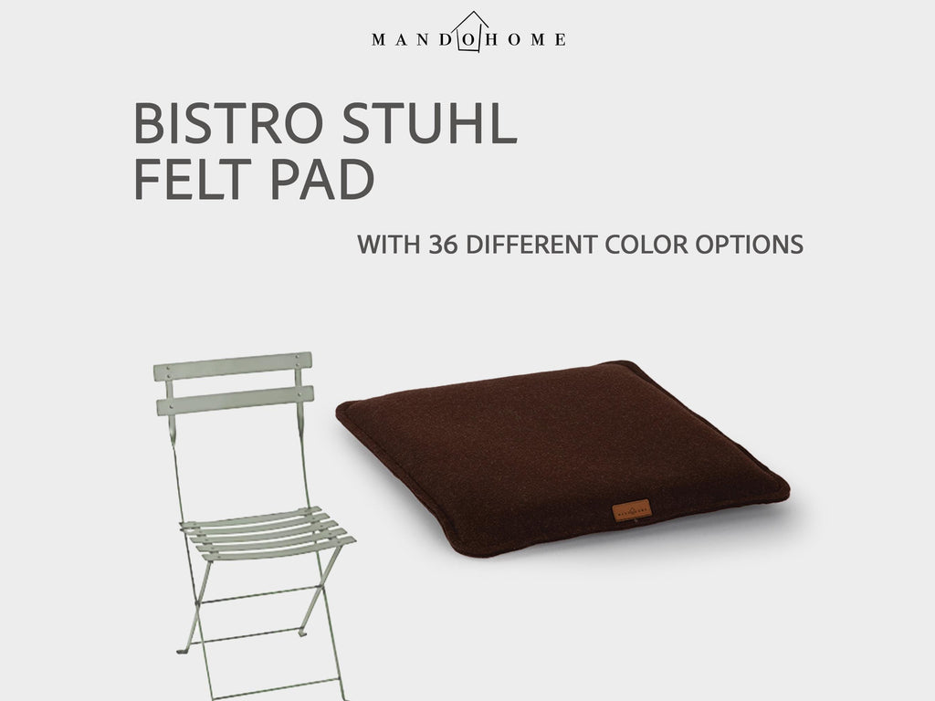 Customizable Felt Seat Cushion for Ferm. Bistro Stuhl Chair - 36 Colors, Comfort & Protection