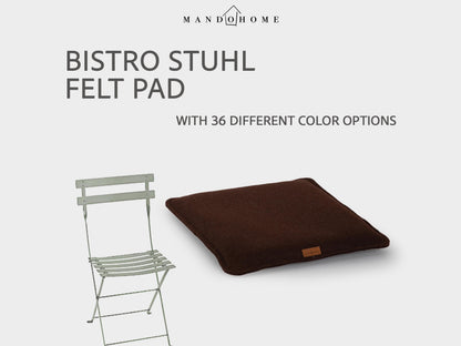 Customizable Felt Seat Cushion for Ferm. Bistro Stuhl Chair - 36 Colors, Comfort & Protection