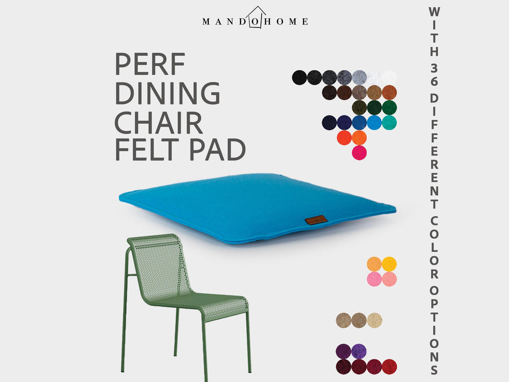 Perf Dining Chair Cushion – Felt Seat Pad with Non Slip Option