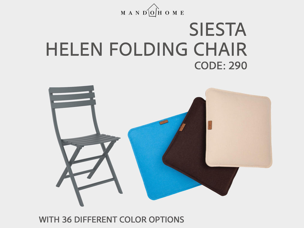 Custom Felt Seat Cushion – 36 Colors, Fits Siesta Helen Folding Chair - Code 290
