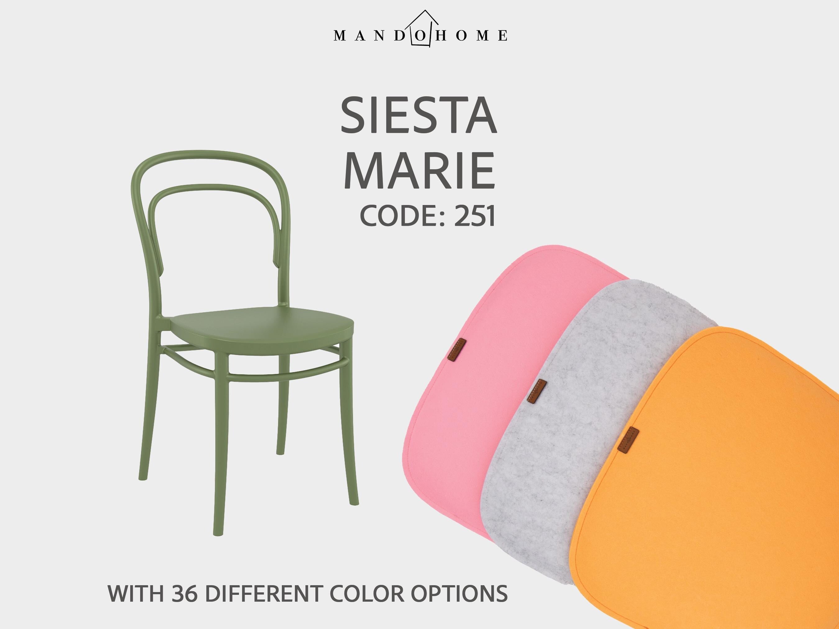 Customizable Felt Seat Cushion for Siesta Marie Chair - 36 Colors, Comfort & Protection - Code 251