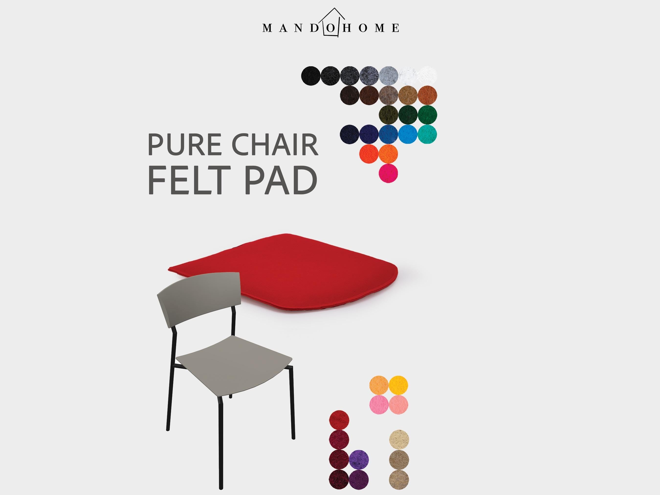 Felt Sponge Seat Cushion for Pure Chair | Custom Size, Washable