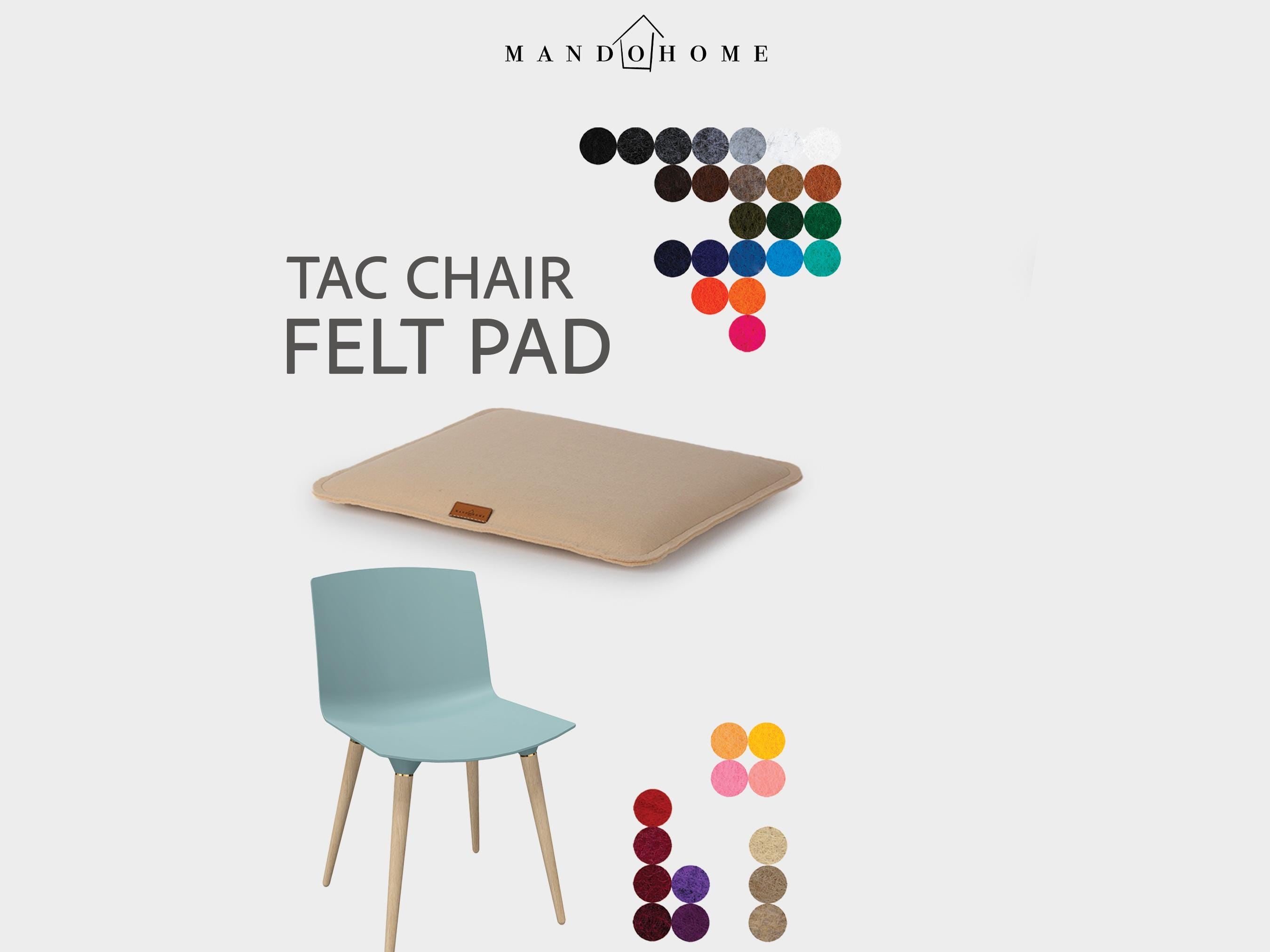Felt Seat Cushion | Custom Size Tac Chair Pad, Washable
