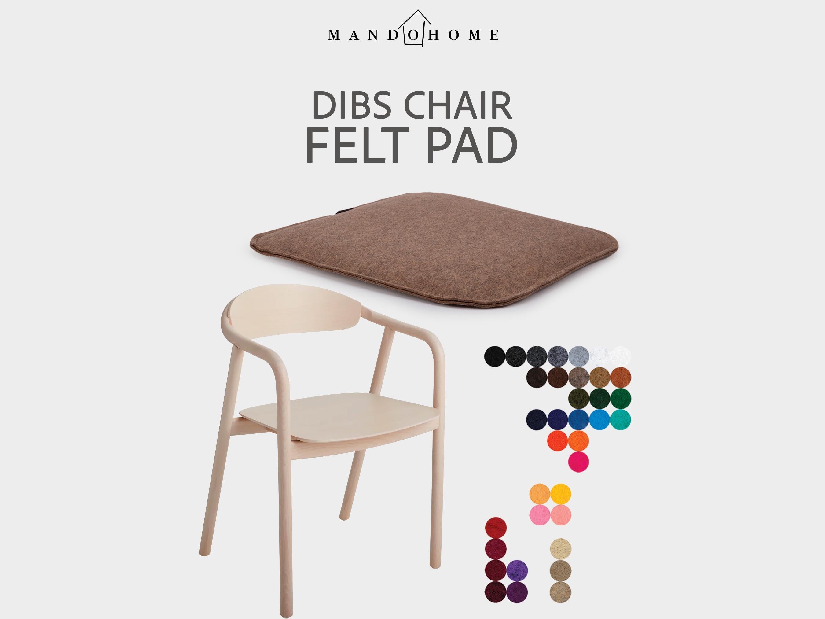 Blu. Dibs Chair Felt Pad: Foam-Filled Seat Protector, 36 Colors, Easy-Clean Durable Design