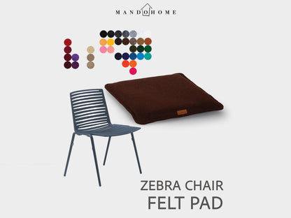 Zebra Chair Cushion – Felt Seat Pad with Non Slip Option