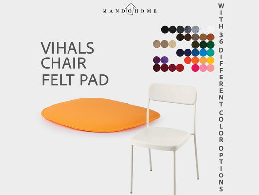 Vihals Chair Cushion Felt Seat Pad With Non Slip Option