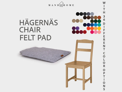 Foam-Filled Felt HÄGERNÄS Chair Cushion –  Custom Sizes, Wipeable and Durable  Chair Cushions for Everyday Seating Comfort - Hagernas