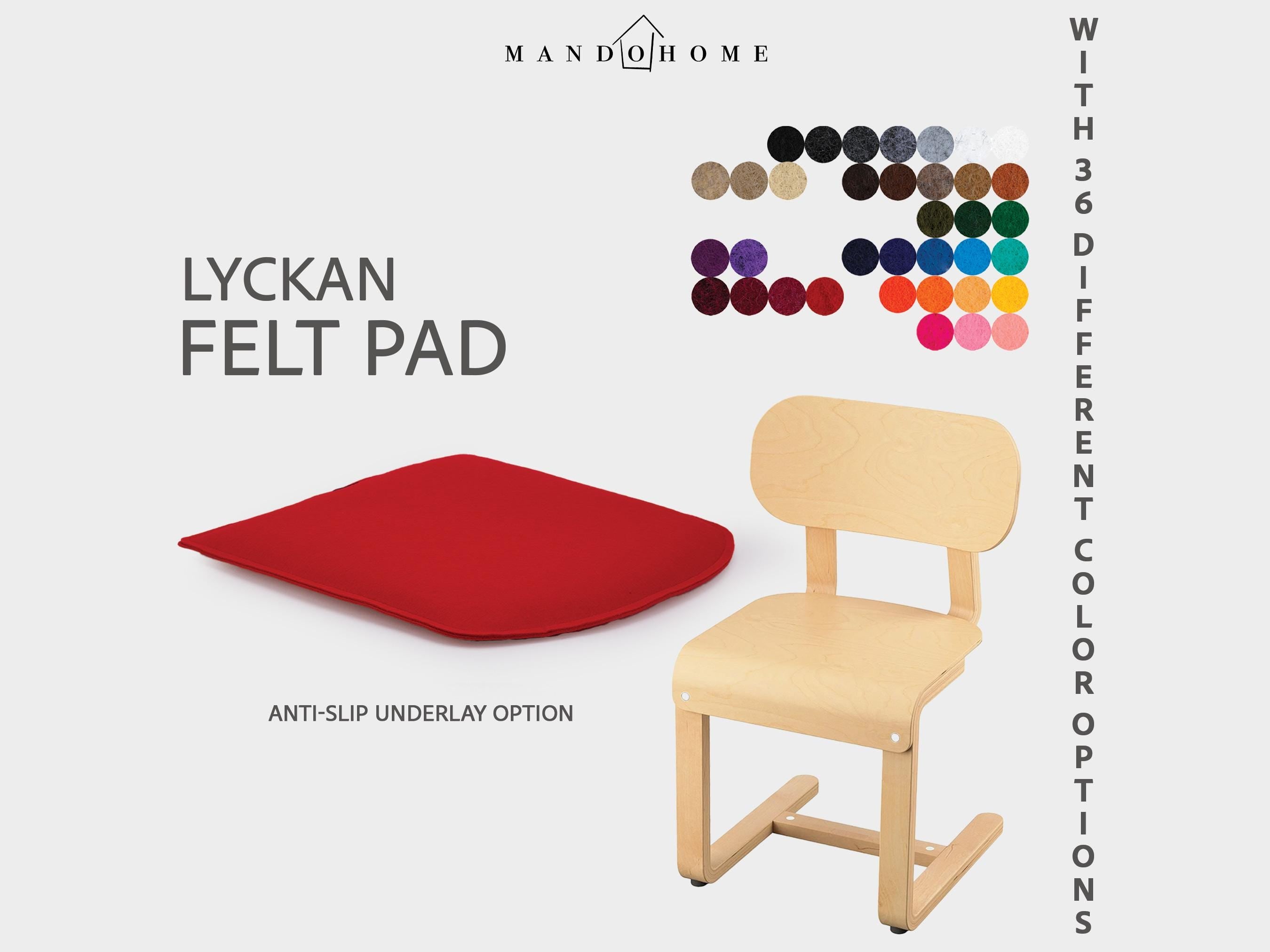 LYCKAN Chair Foam-Filled Felt Seat Cushion: 36 Colors, Comfortable, Durable, Easy-Clean Design