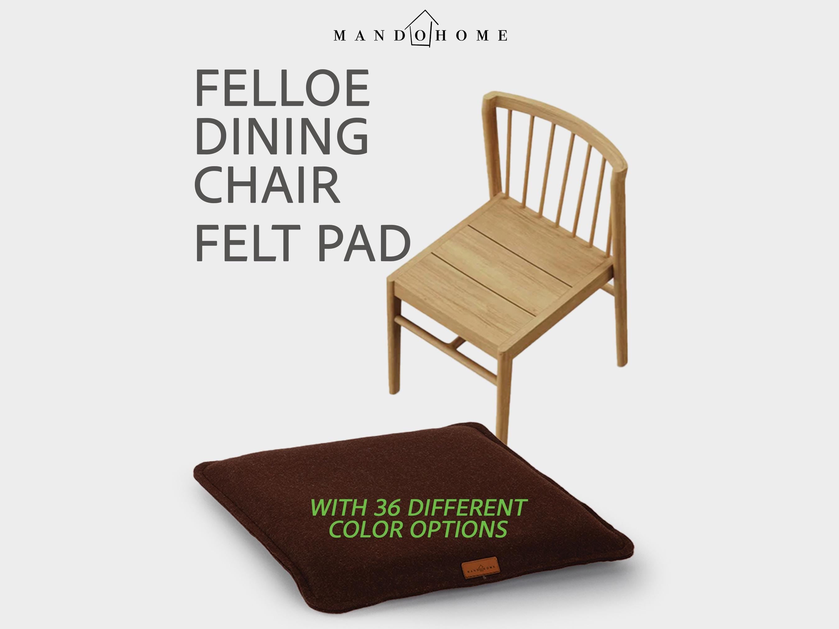 Customizable Felt Seat Pad for Felloe Dining Chair - 36 Colors, Comfort & Protection