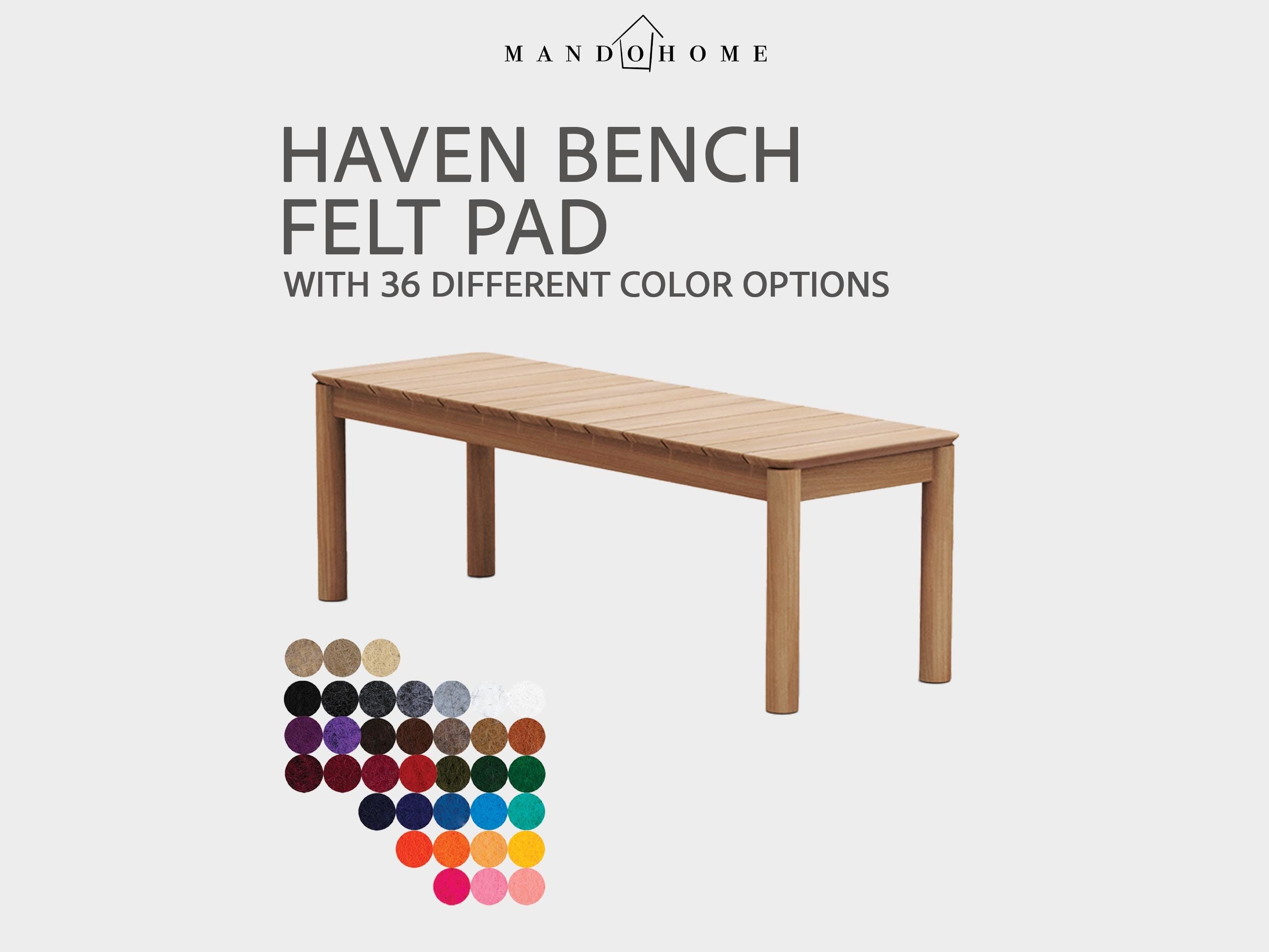 Custom Felt Bench Cushion: 36 Colors, Haven Seat Pad