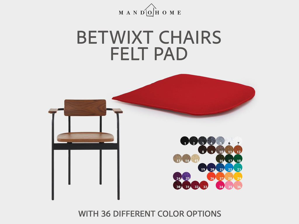 Felt Chair Cushion | Betwixt Style, Sponge Padding, Optional Non-Slip