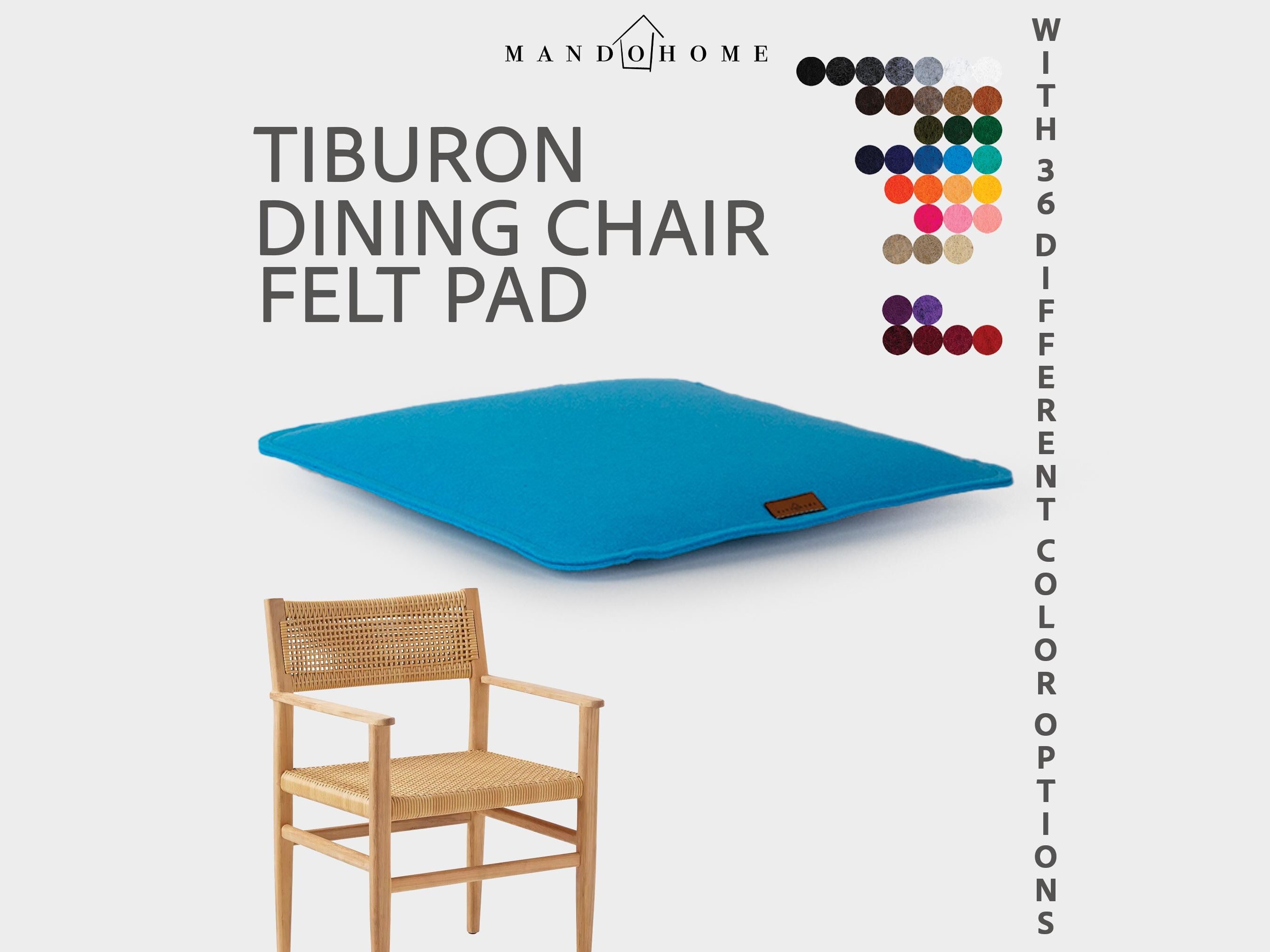 Customizable Felt Seat Pad for Tiburon Dining Chair - 36 Colors, Comfort & Protection
