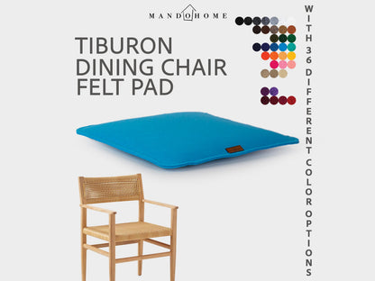 Customizable Felt Seat Pad for Tiburon Dining Chair - 36 Colors, Comfort & Protection