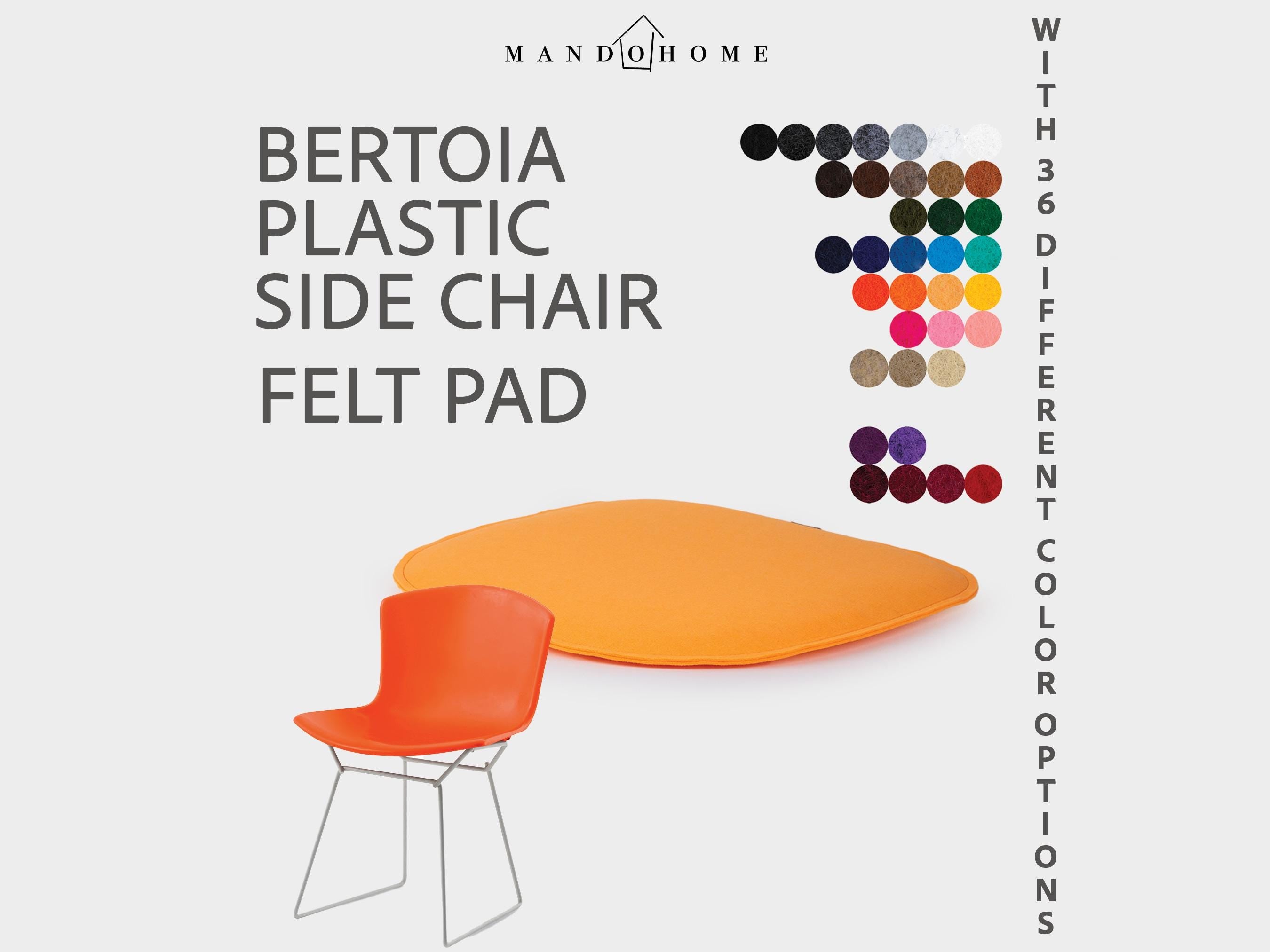 Customizable Felt Seat Cushion for Bertoia Side Chair - 36 Colors, Comfort & Protection