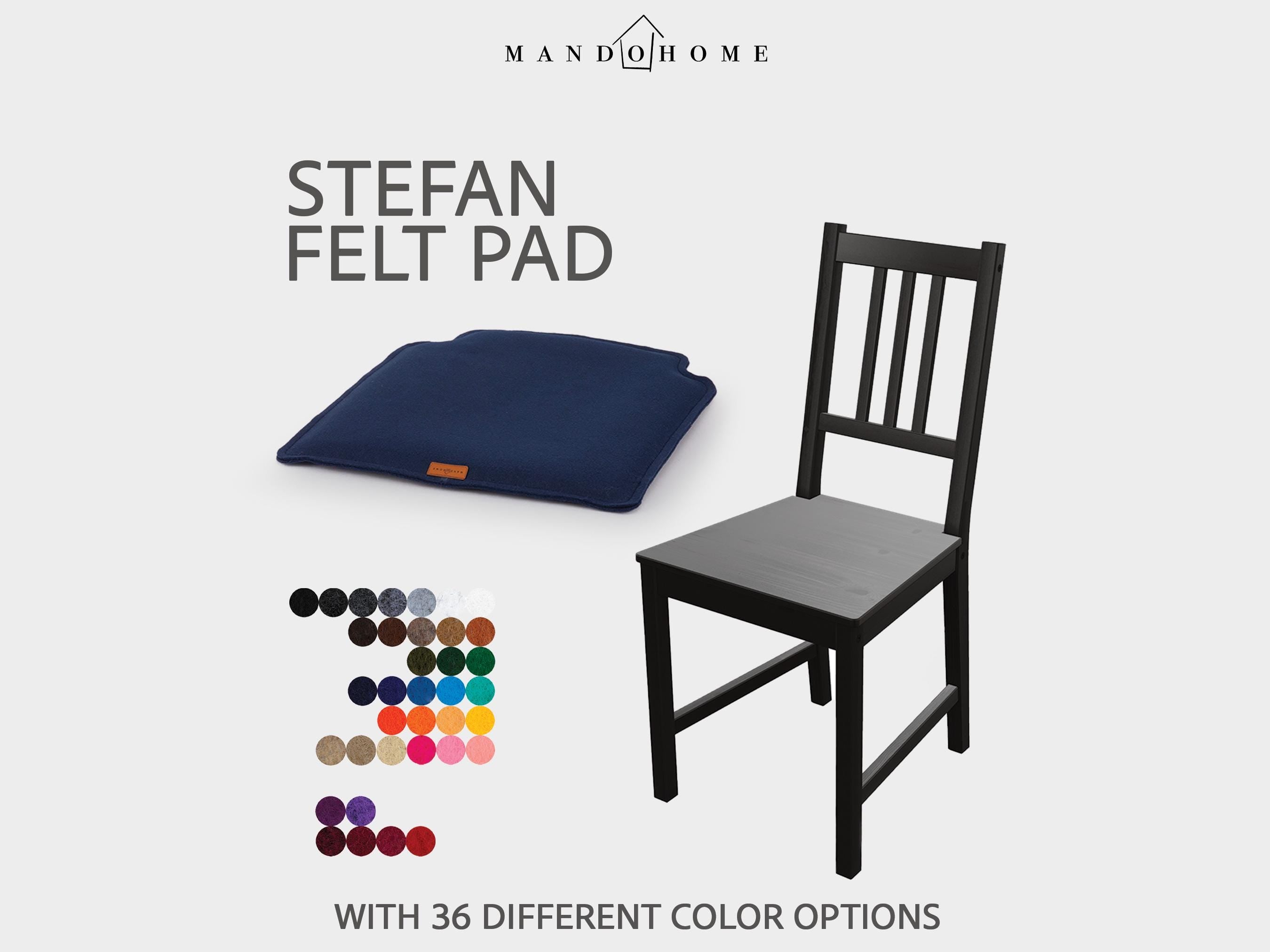 Foam-Filled Felt Stefan Chair Cushion – Custom Sizes, 36 Colors