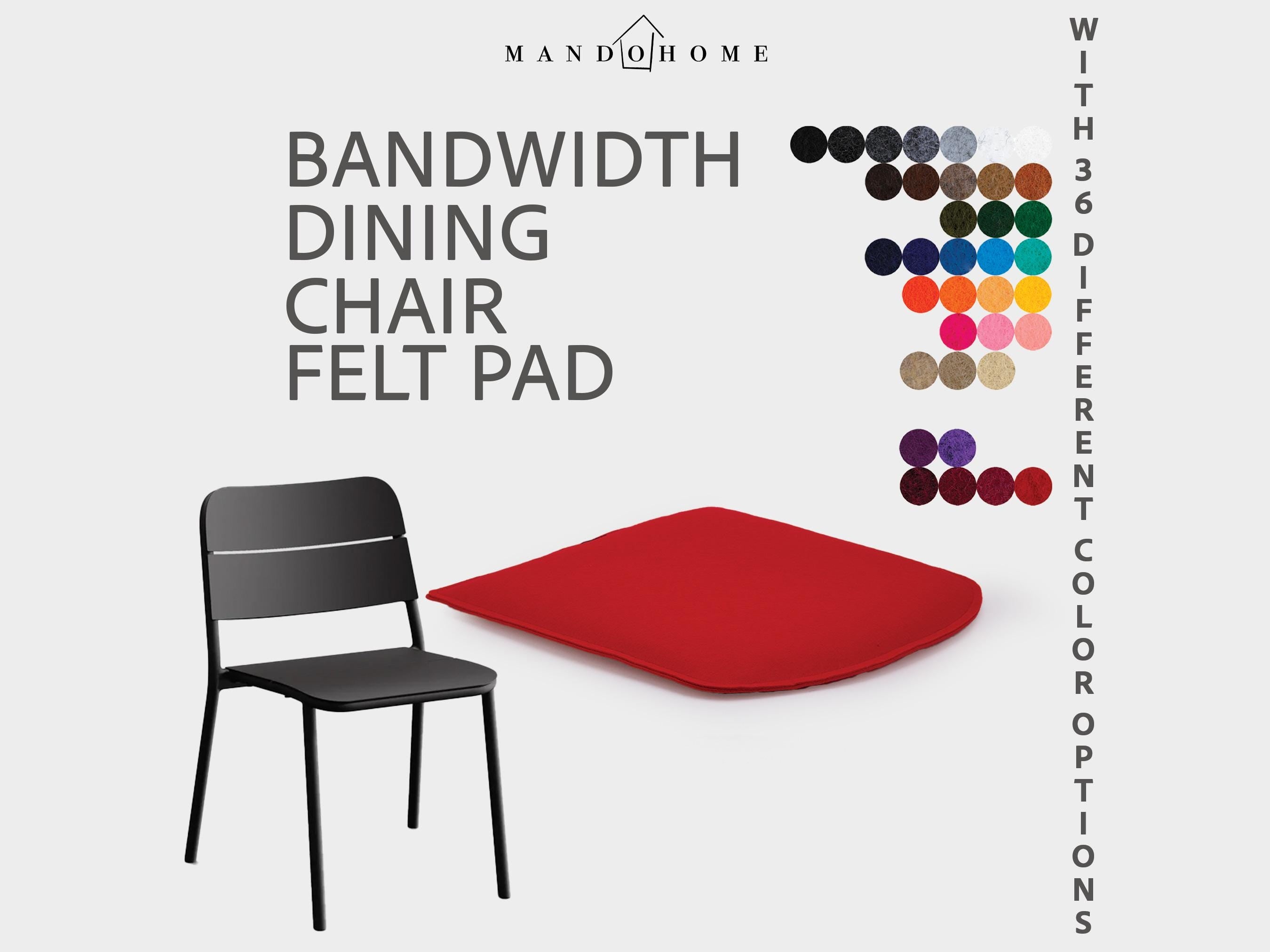 Bandwidth Dining Chair Cushion – Felt Seat Pad with Non Slip Option