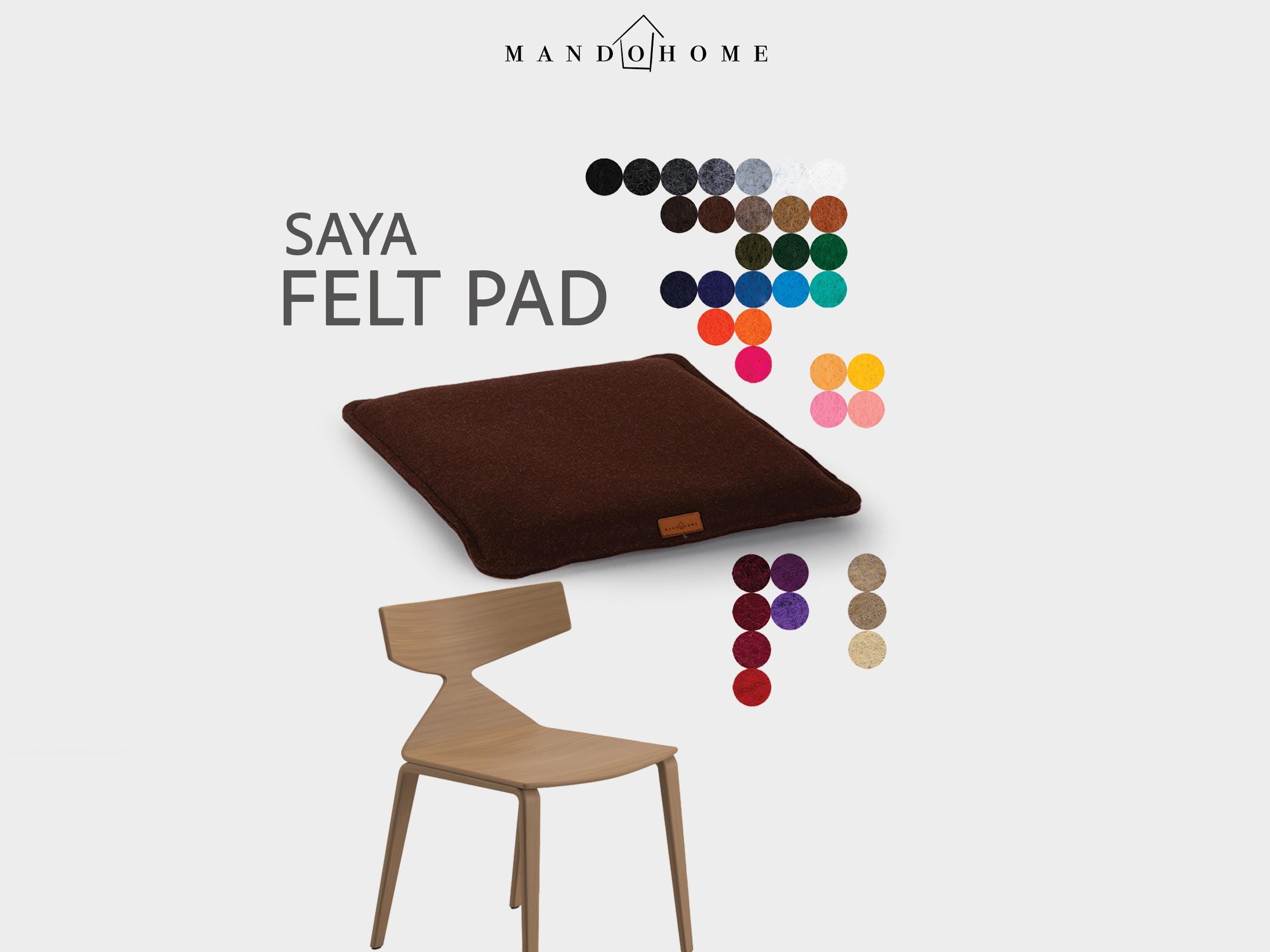 Customizable Felt Seat Pad for Saya Chair - 36 Colors, Comfort & Protection