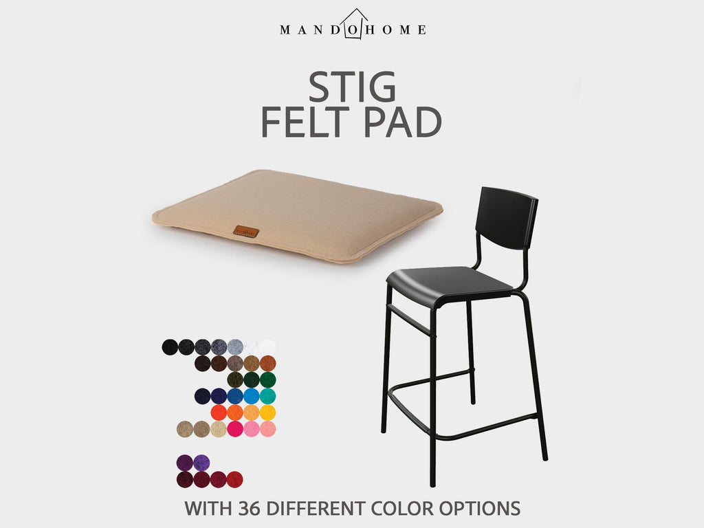 Felt Seat Cushion for Stig Chair | Custom Size, Washable