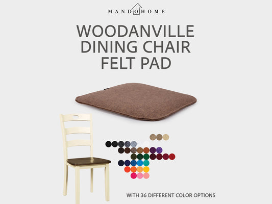 Woodanville Dining Chair Cushion, 2mm Felt Seat Pad, 36 Colors, Non Slip Option