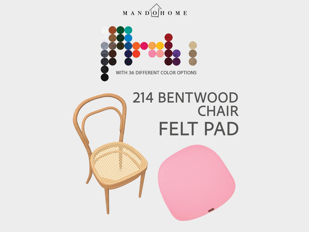 214 Bentwood Chair Cushion – Felt Seat Pad with Non Slip Option
