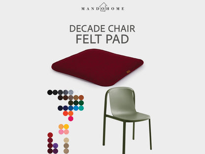 Custom Felt Blu. Decade Chair Cushion – Foam Filled, Durable, Wipeable