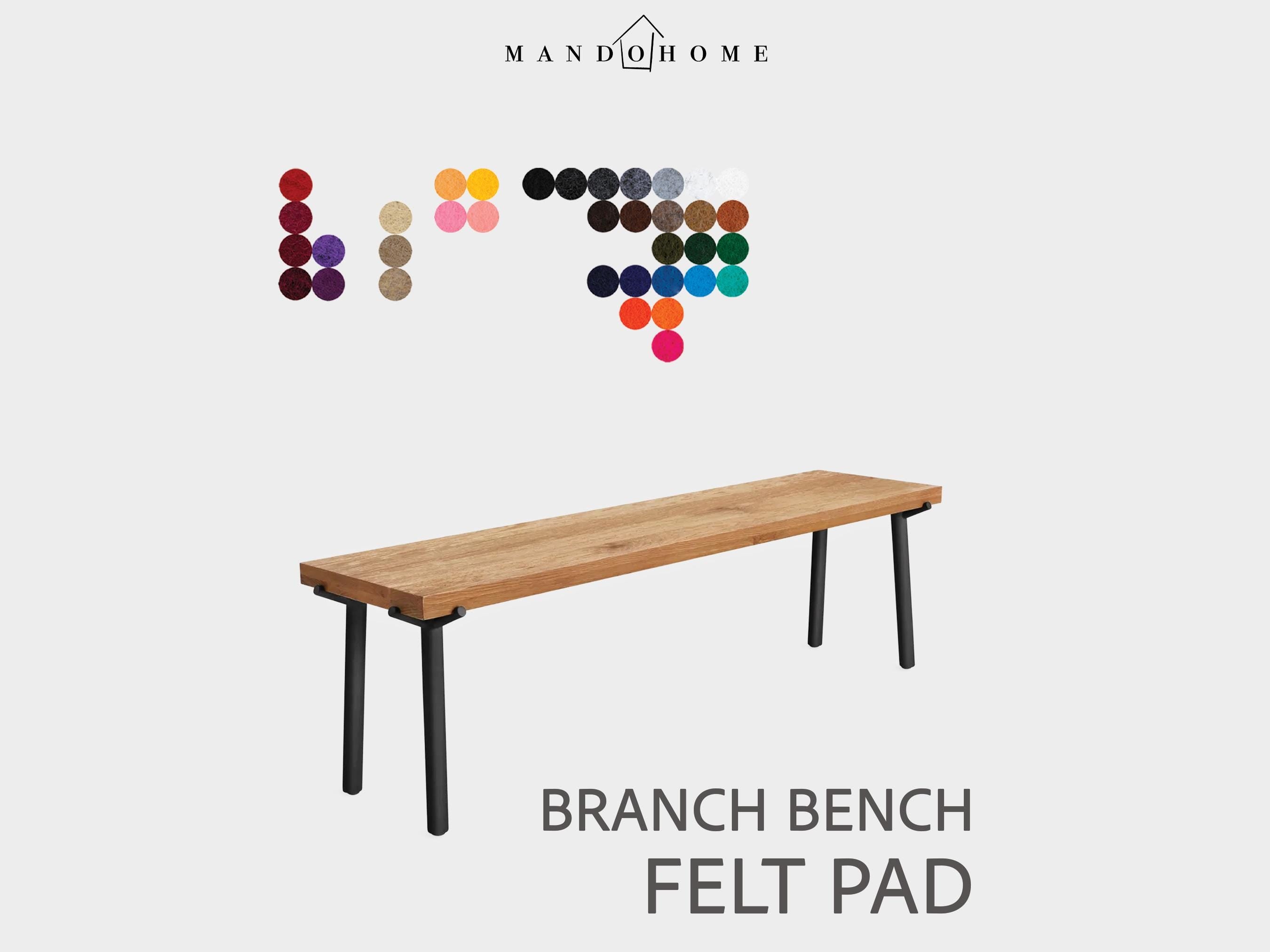 Custom Felt Branch Bench Cushion with Sponge: 36 Colors, Non-Slip Option for Entryway & Kids Room