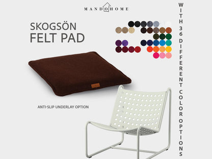 Customizable Felt Seat Pad for Skogsön Chair - 36 Colors, Comfort & Protection