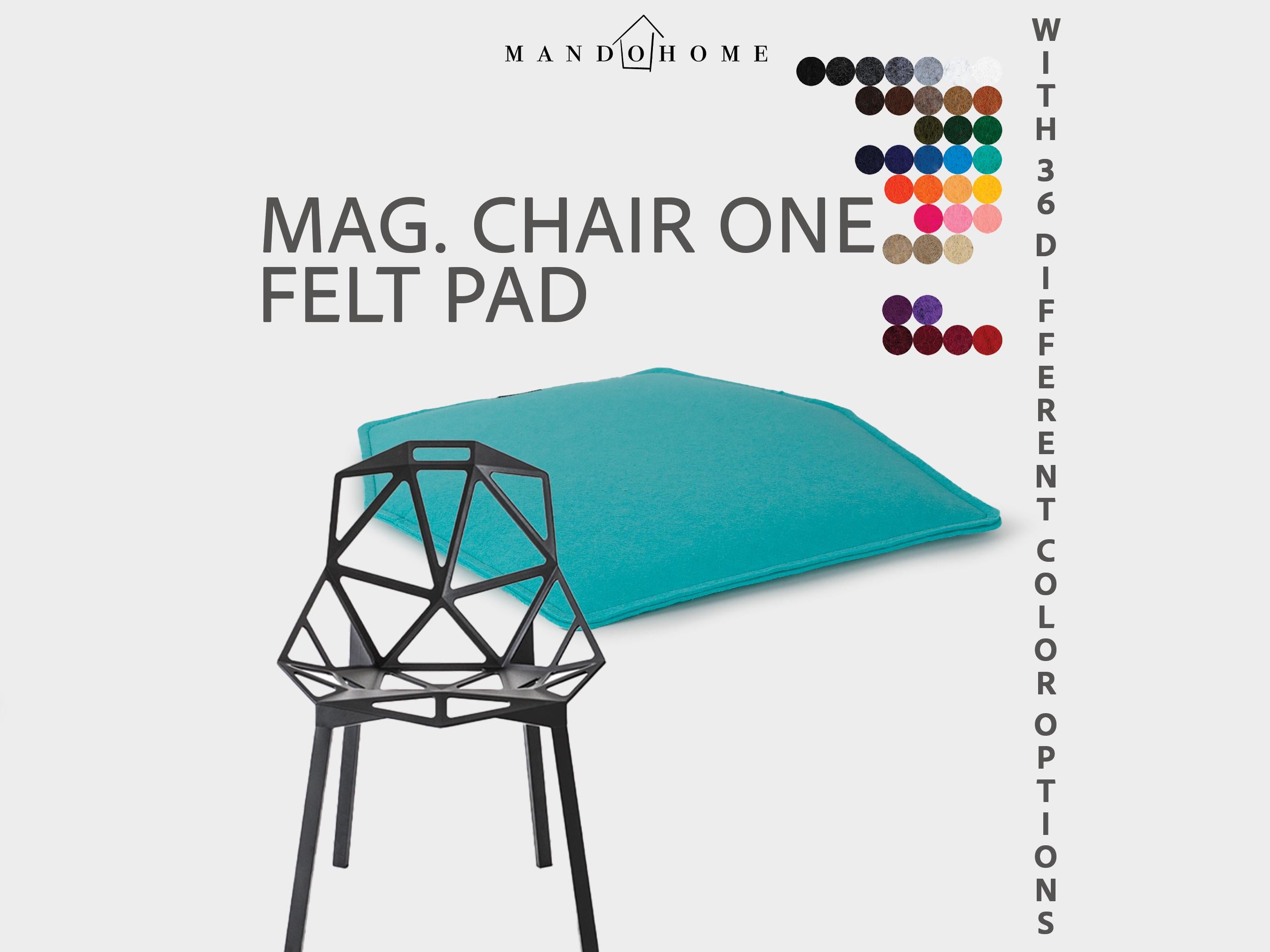Customizable Felt Seat Pad for Mag. Chair One - 36 Colors, Comfort & Protection