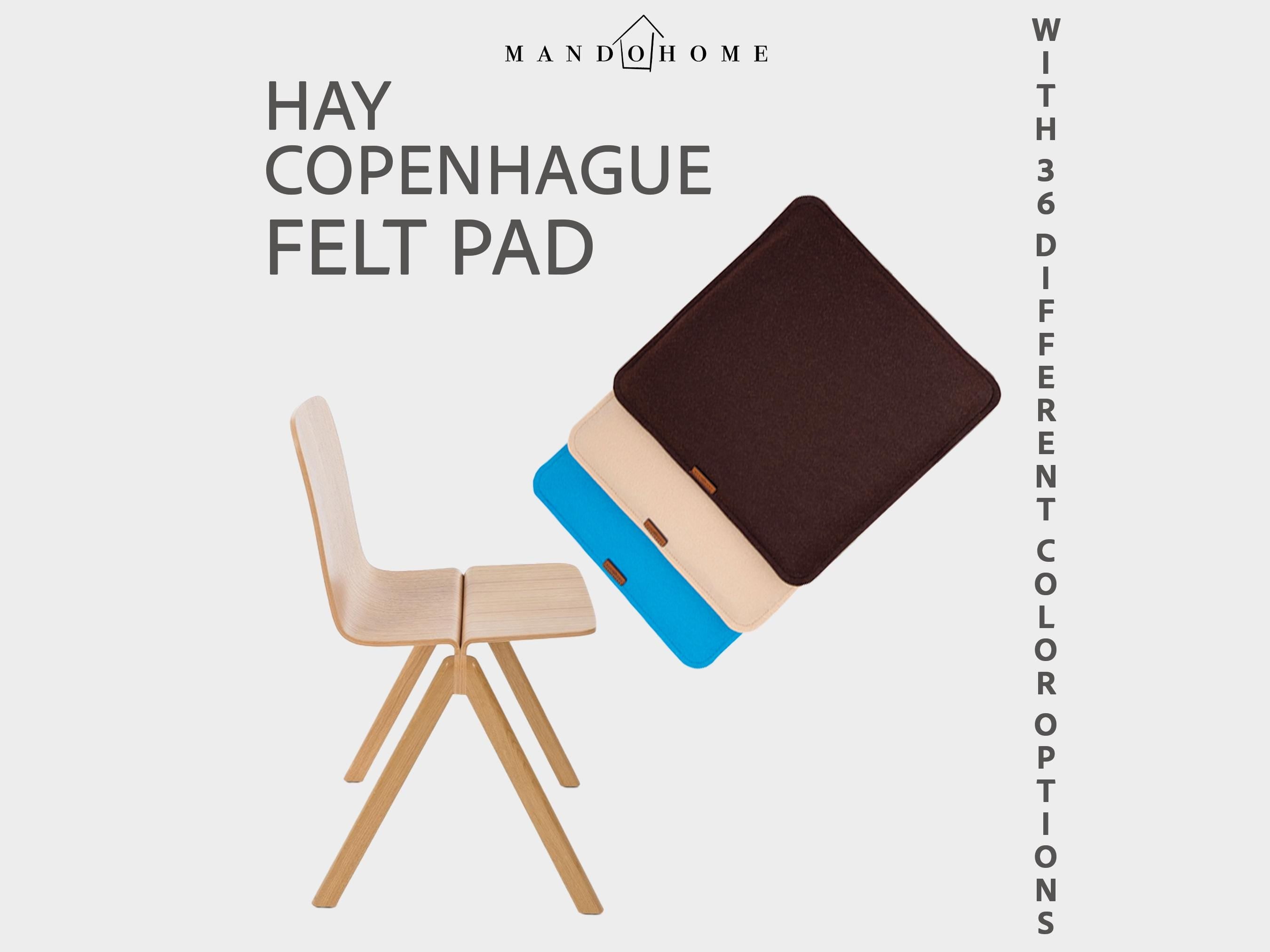 Copenhague Chair Felt Cushion | 2mm Double Felt Layers, 36 Colors, Non-Slip Option