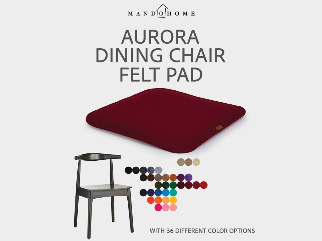 Custom Felt Aurora Dining Chair Chair Cushion - Wipeable, Modern Minimalist Style