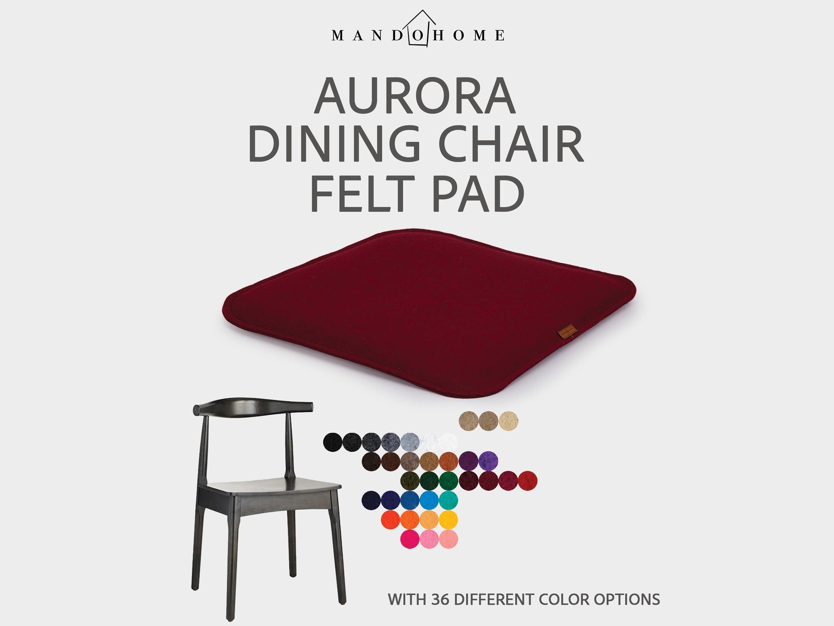 Custom Felt Aurora Dining Chair Chair Cushion - Wipeable, Modern Minimalist Style