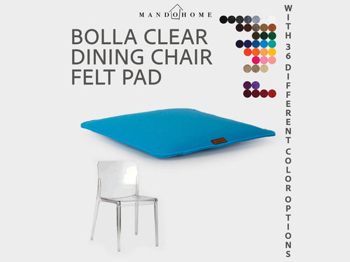 Bolla Clear Chair Felt Pad | 2mm Felt Seat Cushion, 36 Colors, Easy Clean