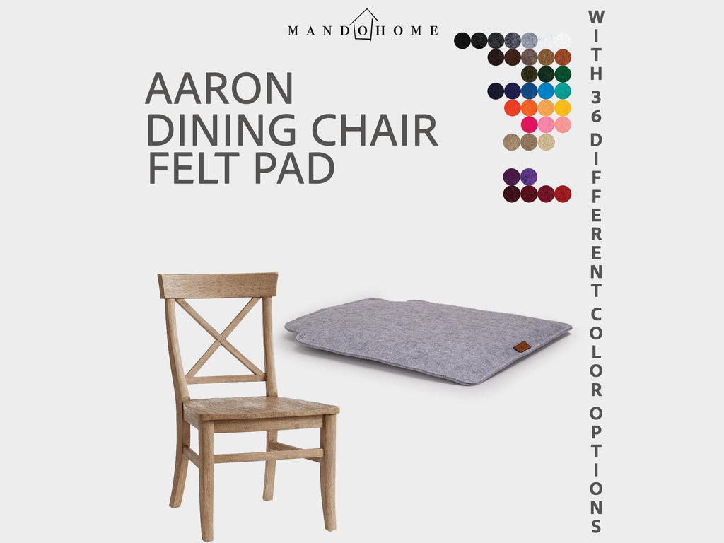 Aaron Chair Cushion | 2mm Double Felt Layer, 36 Color Options, Non-Slip Option