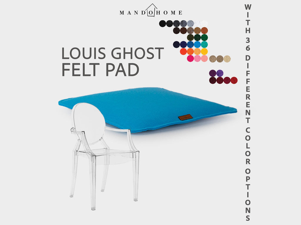 Louis Ghost Chair Felt Cushion | 2mm Double Felt Layers, 36 Colors, Non-Slip Option
